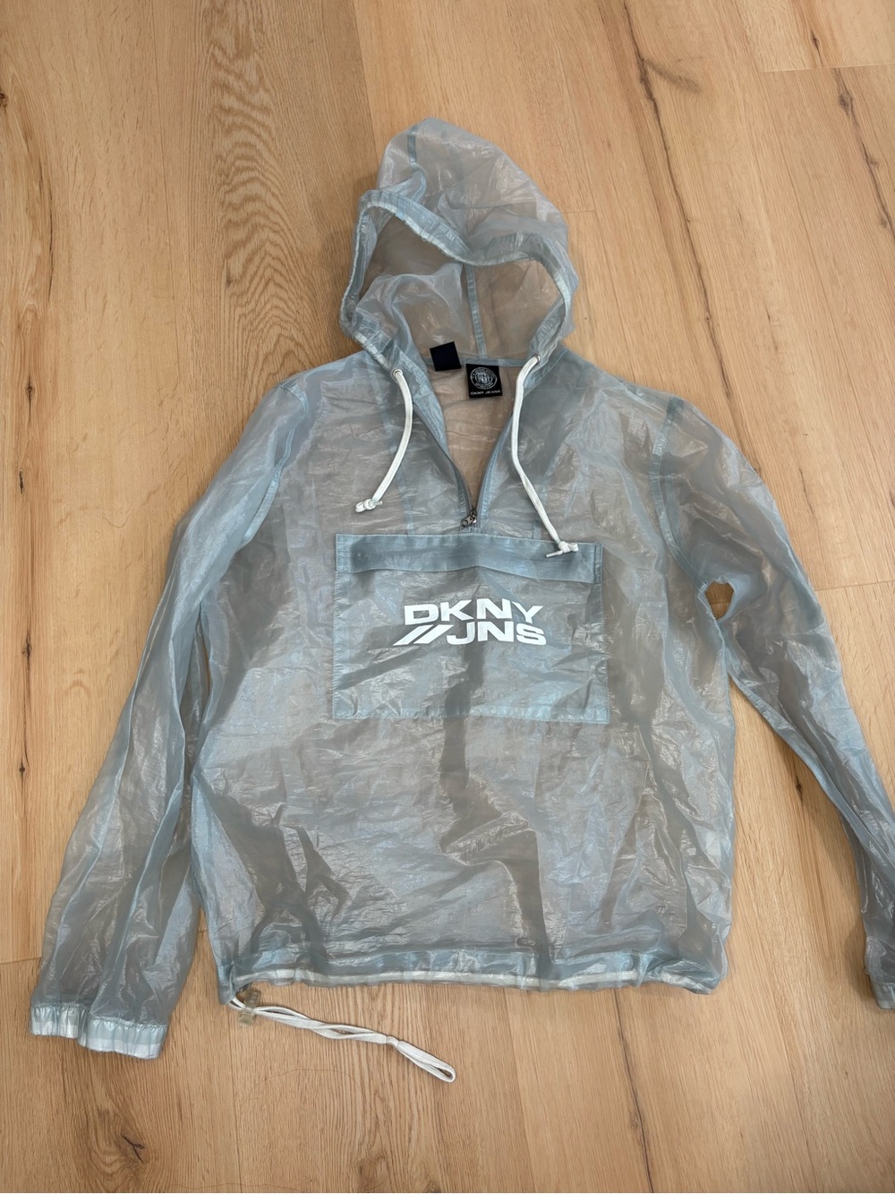 Vintage DKNY hooded raincoat small